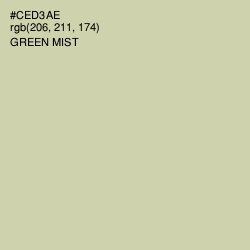 #CED3AE - Green Mist Color Image